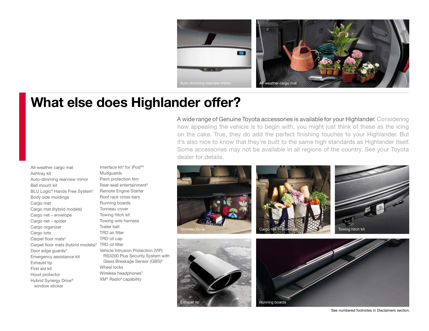 2011 Toyota Highlander Brochure Page 1